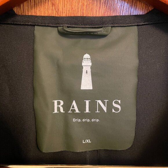 Rains Long Jacket in Green Unisex Size L/XL - Picture 2 of 13